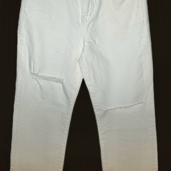 NWT Madewell The Petite '90s Straight Jean in Tile White, Ripped, Size 25P - Picture 10 of 16